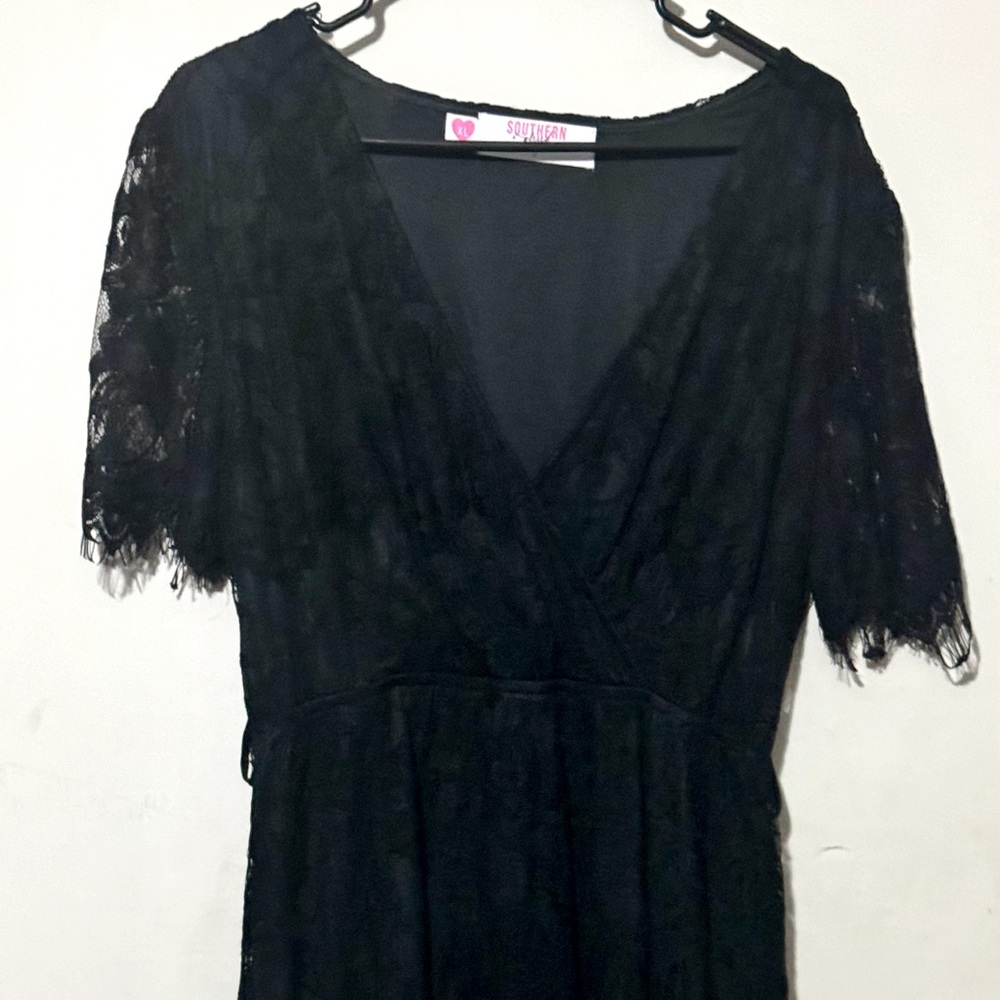 Southern Fried Chics Black Lace Dress Size XL